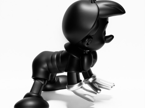 3D Printing Chrome Pinocchio Disney Cricket Player toy 3D Modell