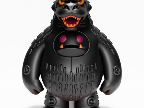 3D-printen Obsidiaan kaiju Godzilla Sofubi speelgoed 3D Model