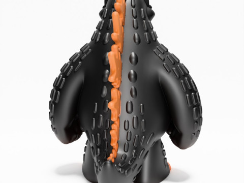 3D-printen Obsidiaan kaiju Godzilla Sofubi speelgoed 3D Model