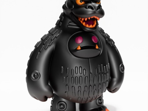 3D-printen Obsidiaan kaiju Godzilla Sofubi speelgoed 3D Model