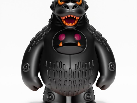 3D-printen Obsidiaan kaiju Godzilla Sofubi speelgoed 3D Model