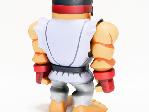 3D Printing Ryu Street Fighter Red Band Low Poly Style toy Modelo 3D