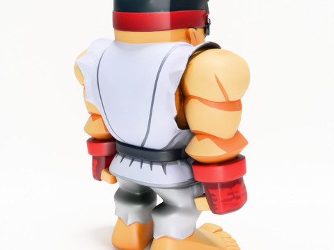 3D Printing Ryu Street Fighter Red Band Low Poly Style toy Modelo 3D