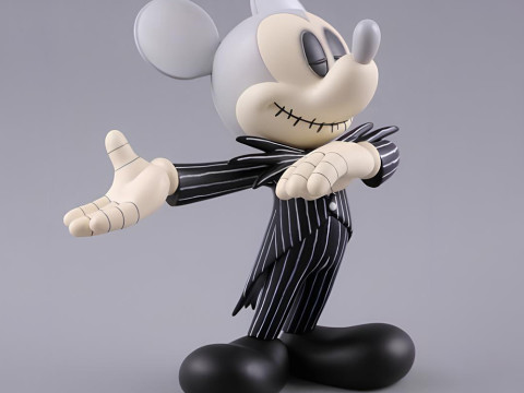 3D Printing Mickey Mouse Jack Skellington Halloween toy Modelo 3D