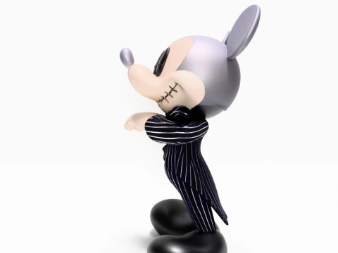 Mainan Halloween Mickey Mouse Jack Skellington Cetak 3D Model 3D