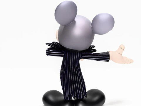 Mainan Halloween Mickey Mouse Jack Skellington Cetak 3D Model 3D
