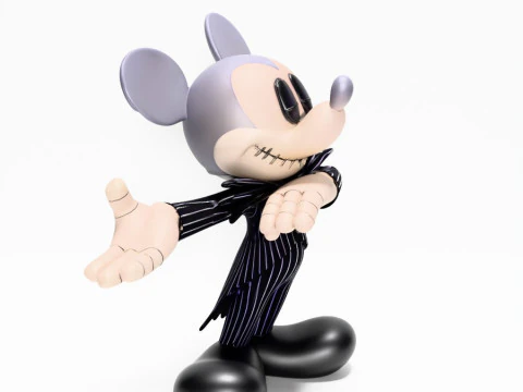 Mainan Halloween Mickey Mouse Jack Skellington Cetak 3D Model 3D