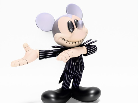 3D Printing Mickey Mouse Jack Skellington Halloween toy 3D Model