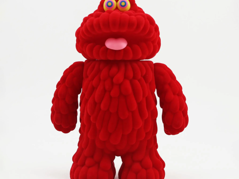 3D Printing Red Sofubi Style Muckey POP MART toy 3Dモデル