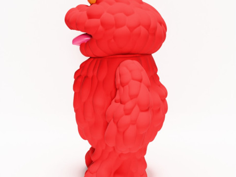 3D Printing Red Sofubi Style Muckey POP MART toy 3Dモデル