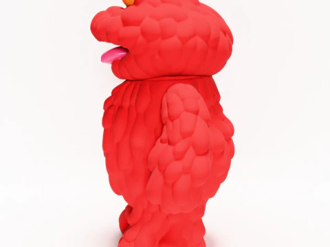 3D Printing Red Sofubi Style Muckey POP MART toy 3D Model