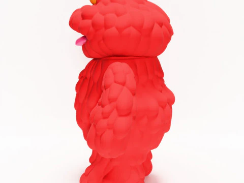 3D Printing Red Sofubi Style Muckey POP MART toy 3D Model