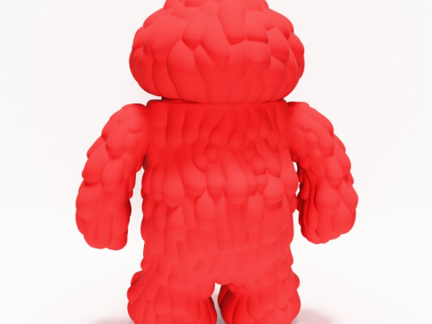 3D Printing Red Sofubi Style Muckey POP MART toy 3Dモデル