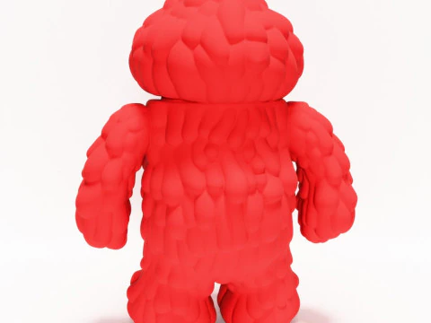 3D Printing Red Sofubi Style Muckey POP MART toy 3D Model