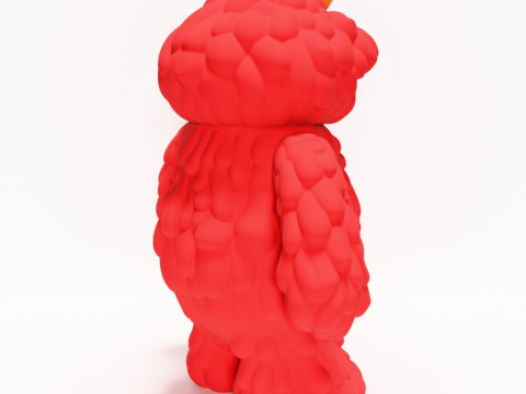 3D Printing Red Sofubi Style Muckey POP MART toy 3Dモデル