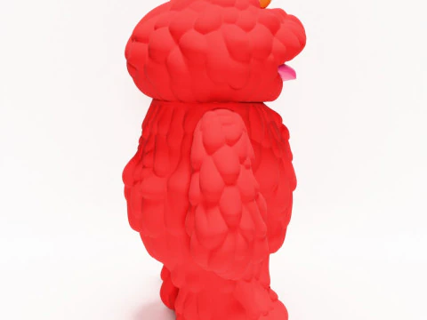 3D Printing Red Sofubi Style Muckey POP MART toy 3D Model