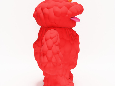 3D Printing Red Sofubi Style Muckey POP MART toy 3Dモデル