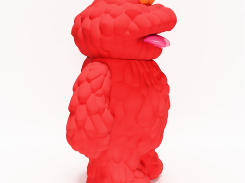 3D Printing Red Sofubi Style Muckey POP MART toy 3Dモデル