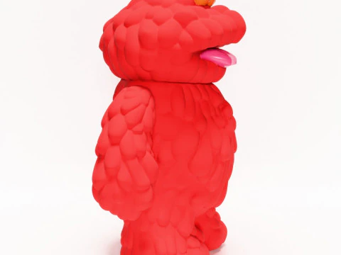 3D Printing Red Sofubi Style Muckey POP MART toy 3D Model