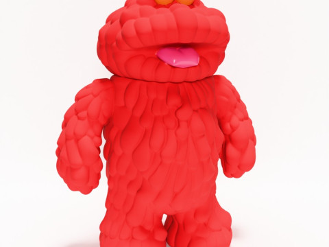 3D Printing Red Sofubi Style Muckey POP MART toy 3Dモデル