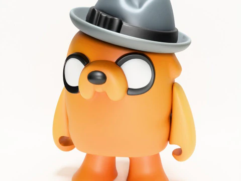 3D Printing Jake the Dog Gumshoe Adventure Time toy 3D Model