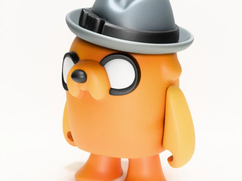 3D Printing Jake the Dog Gumshoe Adventure Time toy 3D Model