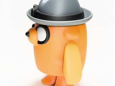 3D Printing Jake the Dog Gumshoe Adventure Time toy 3D Model
