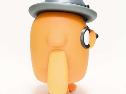 3D Printing Jake the Dog Gumshoe Adventure Time toy 3D Model