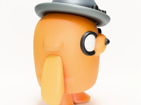 3D Printing Jake the Dog Gumshoe Adventure Time toy 3D Model