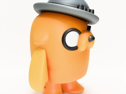 3D Printing Jake the Dog Gumshoe Adventure Time toy 3D Model