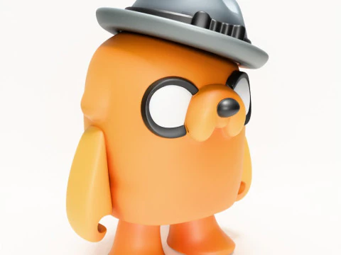 3D Printing Jake the Dog Gumshoe Adventure Time toy 3D Model