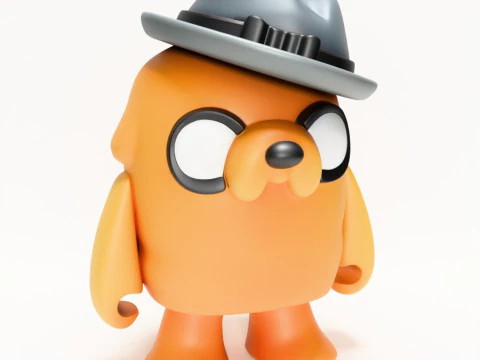 3D Printing Jake the Dog Gumshoe Adventure Time toy 3D Model