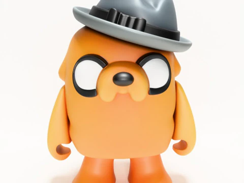 3D Printing Jake the Dog Gumshoe Adventure Time toy 3D Model