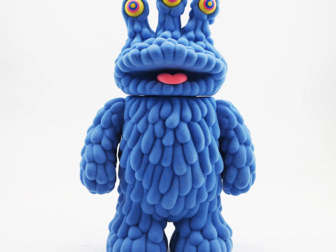 3D Printing Blue Sofubi Style Muckey POP MART toy 3D Model