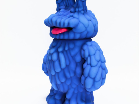 3D Printing Blue Sofubi Style Muckey POP MART toy 3D 모델
