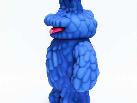 3D Printing Blue Sofubi Style Muckey POP MART toy 3D 모델