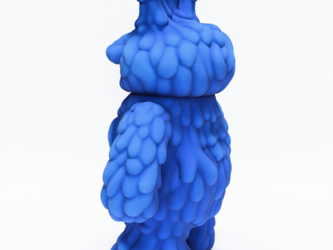 3D Printing Blue Sofubi Style Muckey POP MART toy 3D 모델