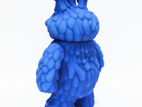 3D Printing Blue Sofubi Style Muckey POP MART toy 3D 모델