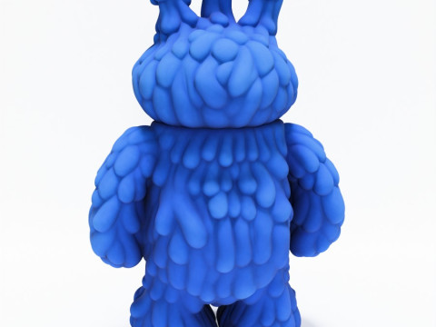 3D Printing Blue Sofubi Style Muckey POP MART toy 3D 모델