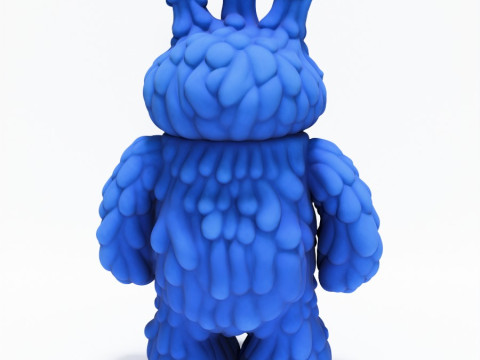 3D Printing Blue Sofubi Style Muckey POP MART toy 3D 모델