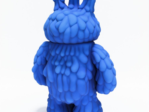 3D Printing Blue Sofubi Style Muckey POP MART toy 3D 모델