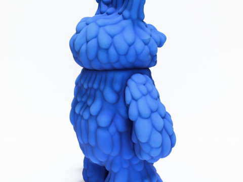 3D Printing Blue Sofubi Style Muckey POP MART toy 3D 모델