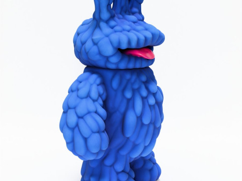 3D Printing Blue Sofubi Style Muckey POP MART toy 3D 모델