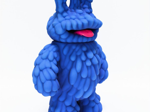 3D Printing Blue Sofubi Style Muckey POP MART toy 3D 모델