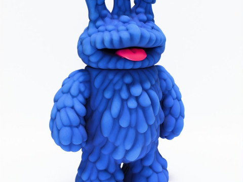 3D Printing Blue Sofubi Style Muckey POP MART toy 3D 모델