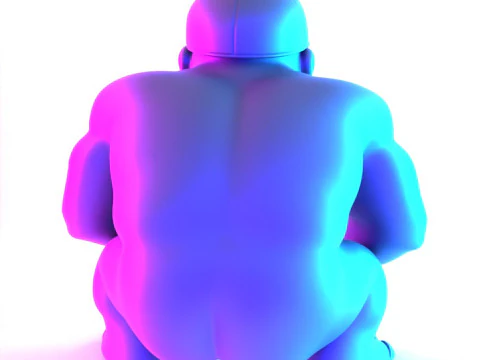 3D Printing Jewelry Base Gorilla Silverback Golf Statue toy 3D Model