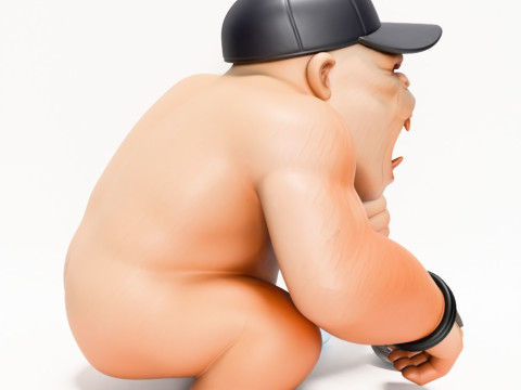 3D プリント ゴリラ シルバーバック ゴルフ スタチュー おもちゃ 3Dモデル