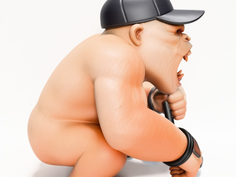 3D プリント ゴリラ シルバーバック ゴルフ スタチュー おもちゃ 3Dモデル