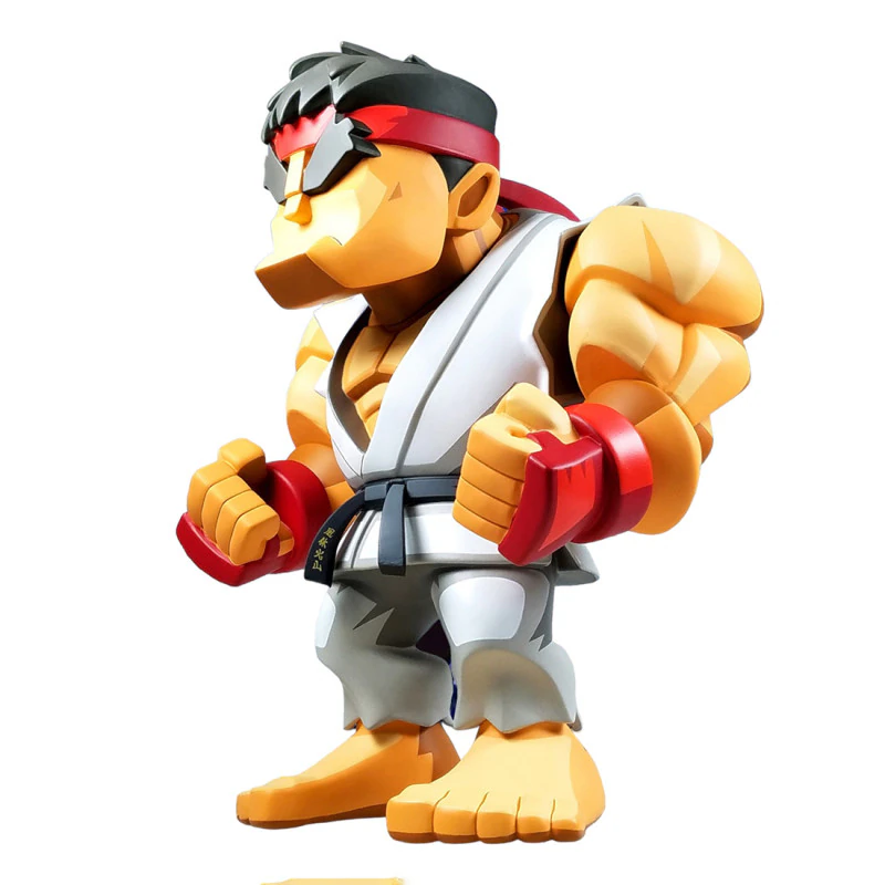 Impressão 3D Fight Pose Ryu Street Fighter Red Band Low Poly Style Toy Modelo 3D .c4d .max .obj .3ds .fbx .stl .blend