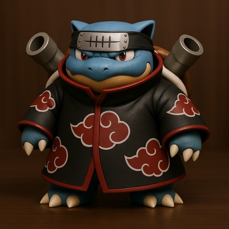Juguete de Pokémon Blastoise Akatsuki Amegakure Naruto Shippuden con impresión 3D Modelo 3D .c4d .max .obj .3ds .fbx .stl .blend